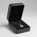 Elegant Green Stone Pendant Necklace – Gold-Tone Statement Jewelry
