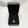 Elegant Sliver Leaf Pendant Necklace - Sparkling Statement Jewelry
